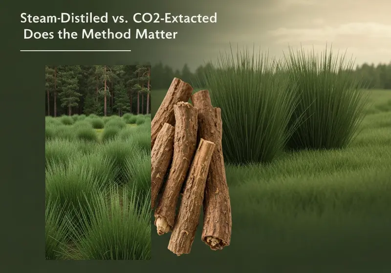 steam distilled vs co2 extracted vetiver oil does the