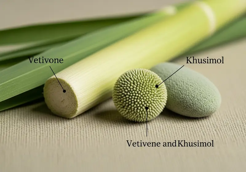 vetivone and khusimol the key chemical compounds that make